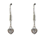 Cubic Zirconia Heart Drop Earrings for Women