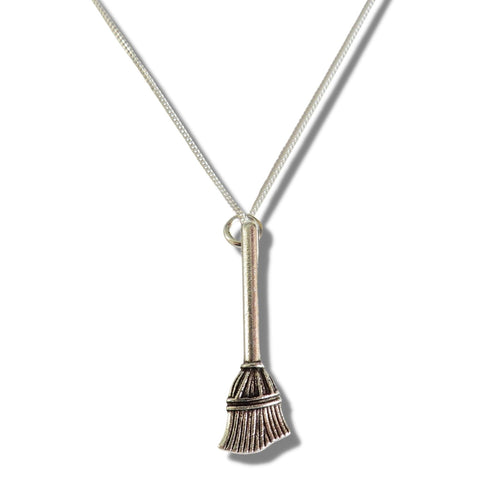 Broom Silver Necklace | Woman's Necklace | Inspired Creative Gifts