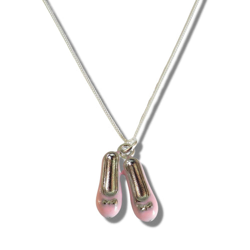 Childs Ballet Shoes Silver Necklace | Woman's Necklace | Inspired Creative Gifts