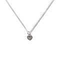 Cubic Zirconia Heart Silver Necklace