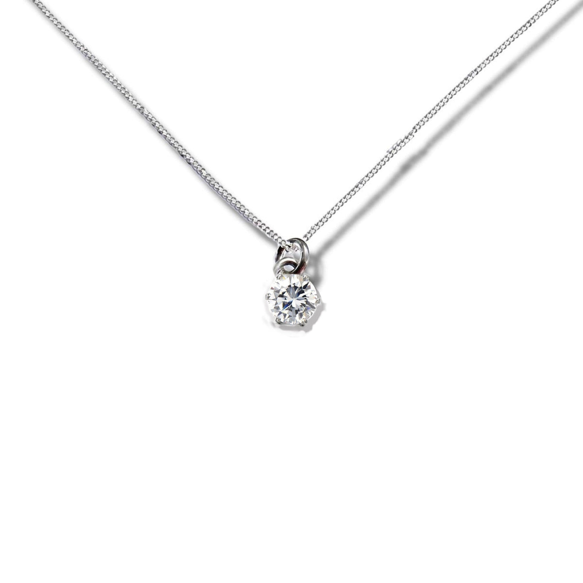 40th Birthday Cubic Zirconia Silver Necklace & Gold Balloons Mini Gift Hamper