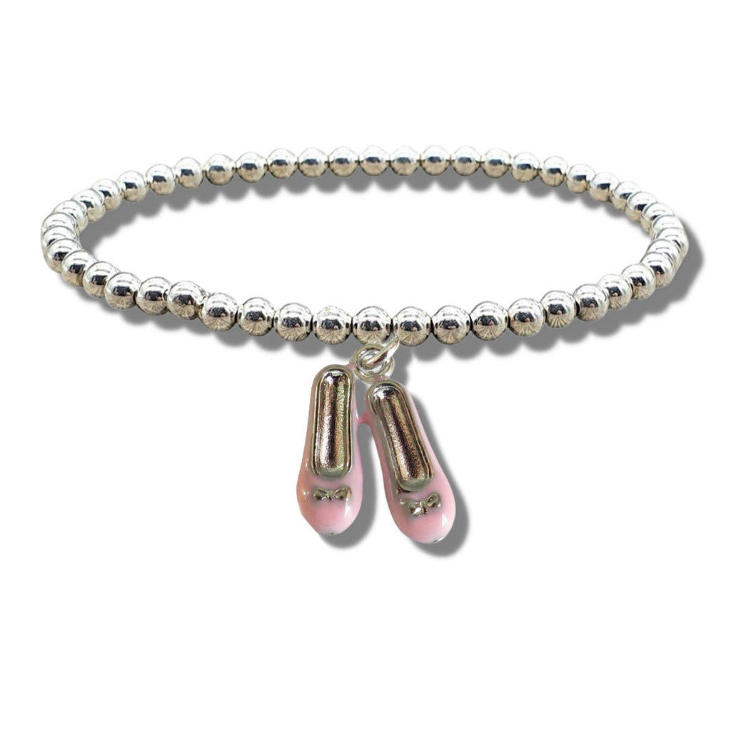 Childs Ballet Shoes Beaded Bracelet