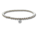 30th Birthday Cubic Zirconia Silver Bracelet & Gold Balloon Hamper