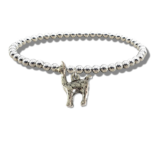 Llama Silver Beaded Bracelet | Womans Bracelet | Inspired Creative Gifts