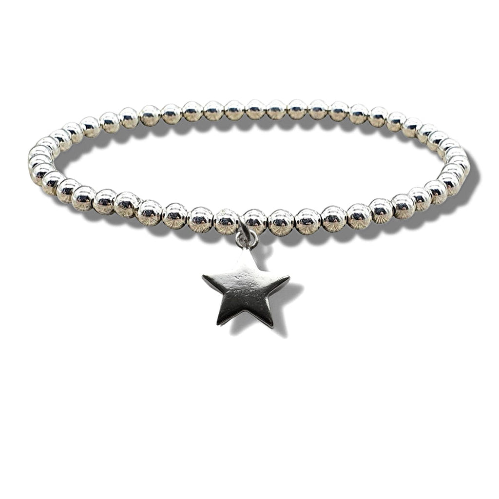 Star Silver Beaded Bracelet | Womans Bracelet | Inspired Creative Gifts