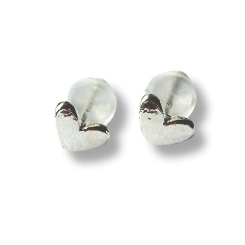 Little Heart Silver Stud Earrings | Earrings | Inspired Creative Gifts