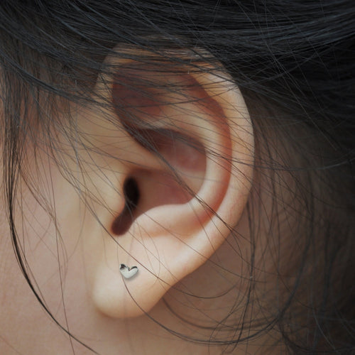 Little Heart Silver Stud Earrings | Earrings | Inspired Creative Gifts