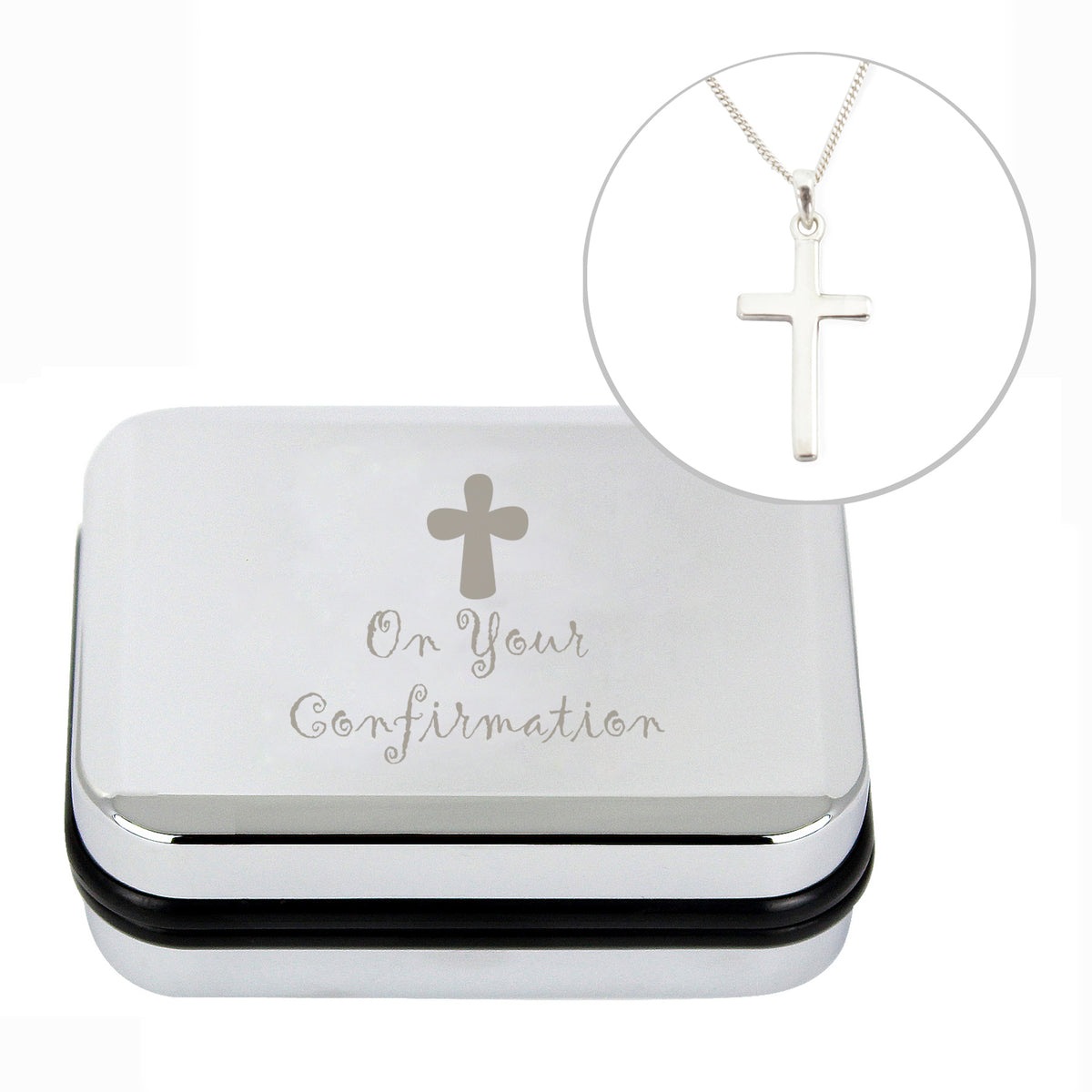 Confirmation Cross Necklace Box for Christening