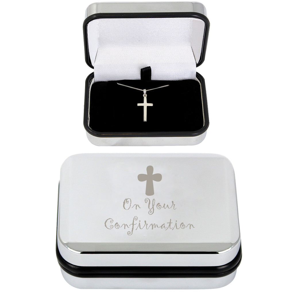 Confirmation Cross Necklace Box for Christening