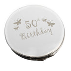 50th Butterfly Round Compact Mirror | Gift for Her