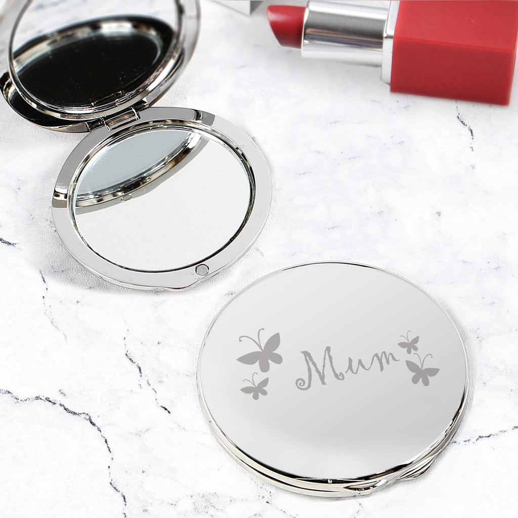 Mum Round Compact Mirror for Mother's Day