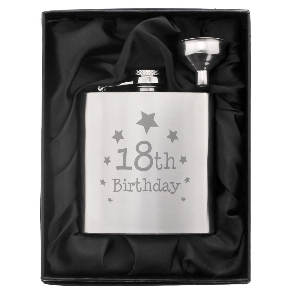 18th Birthday Hip Flask - Hip Flask - Inspired Creative Gifts