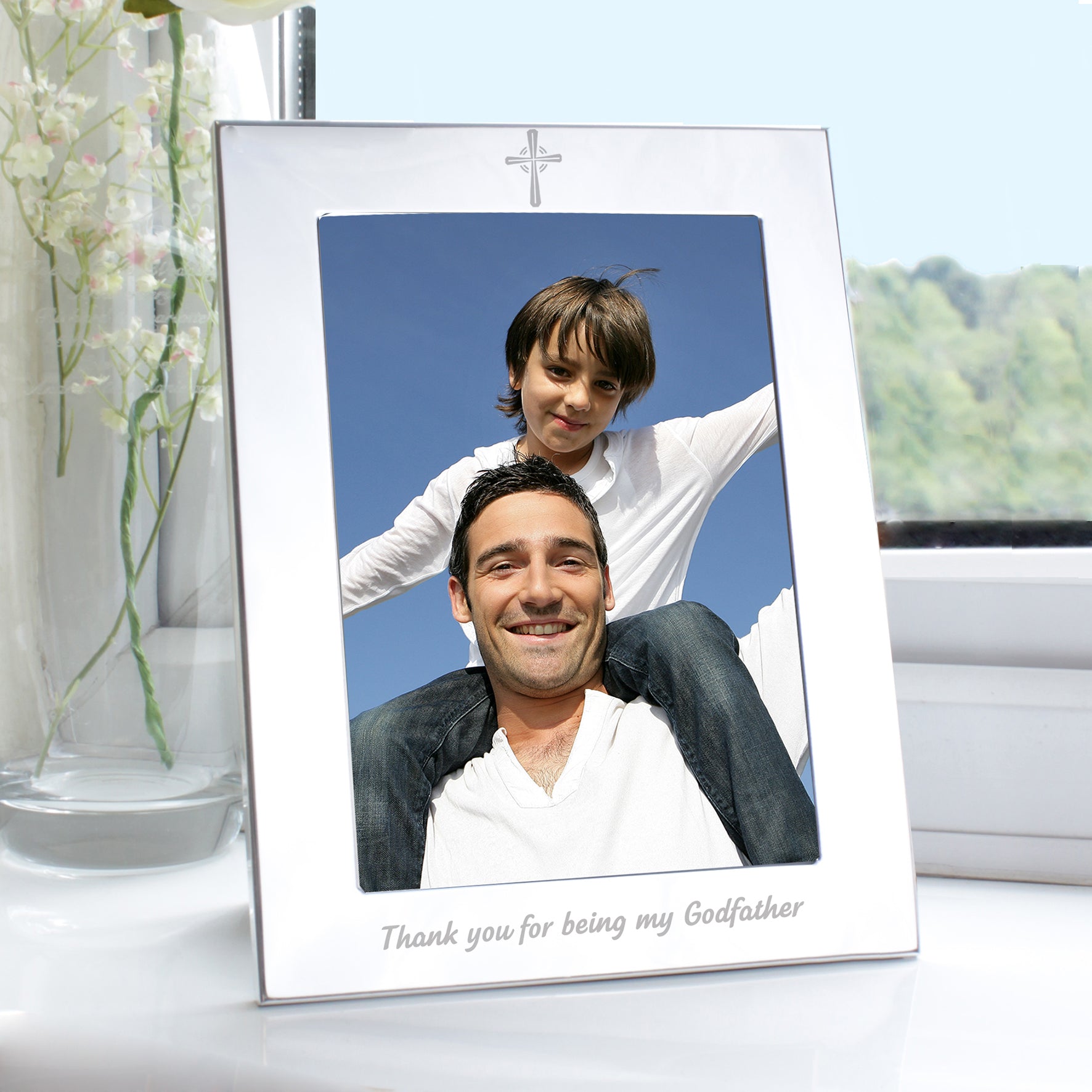 Silver 5x7 Godfather Photo Frame - Inspired Creative Gifts