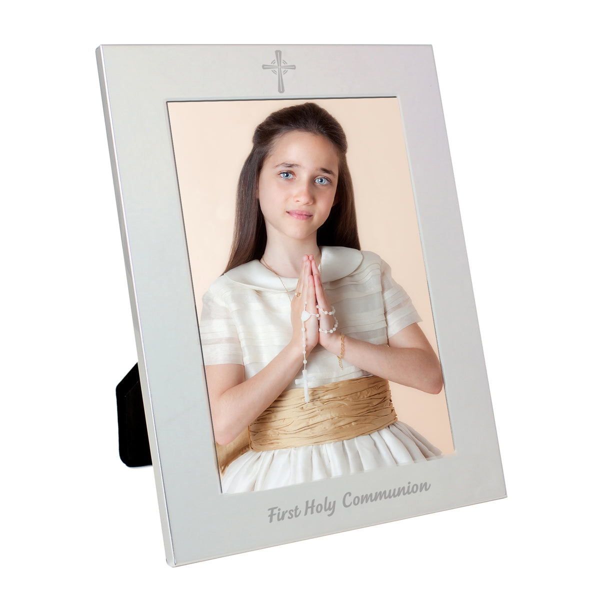 Silver 5x7 Holy Communion Photo Frame for Christening