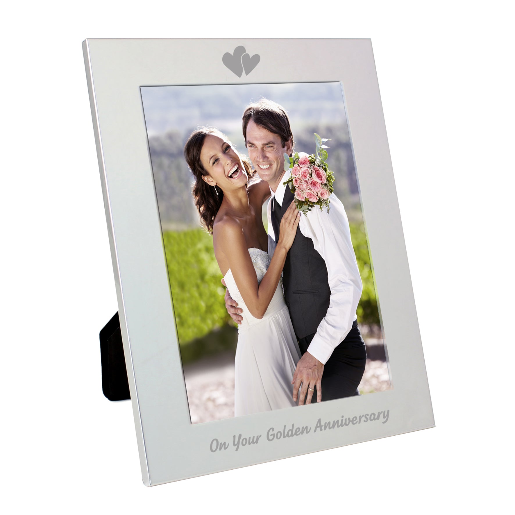 Silver 5x7 Golden Anniversary Photo Frame - Inspired Creative Gifts
