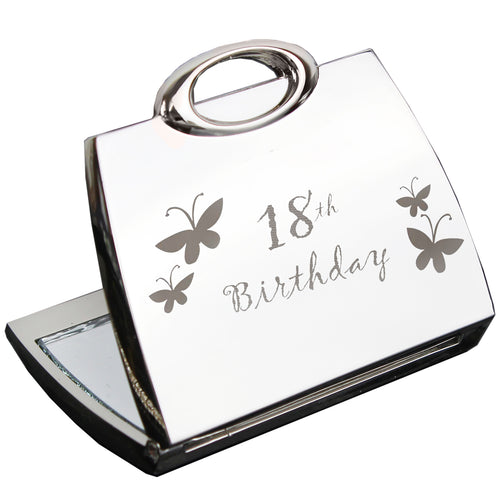 18th Butterfly Handbag Compact Mirror | Gift for Her