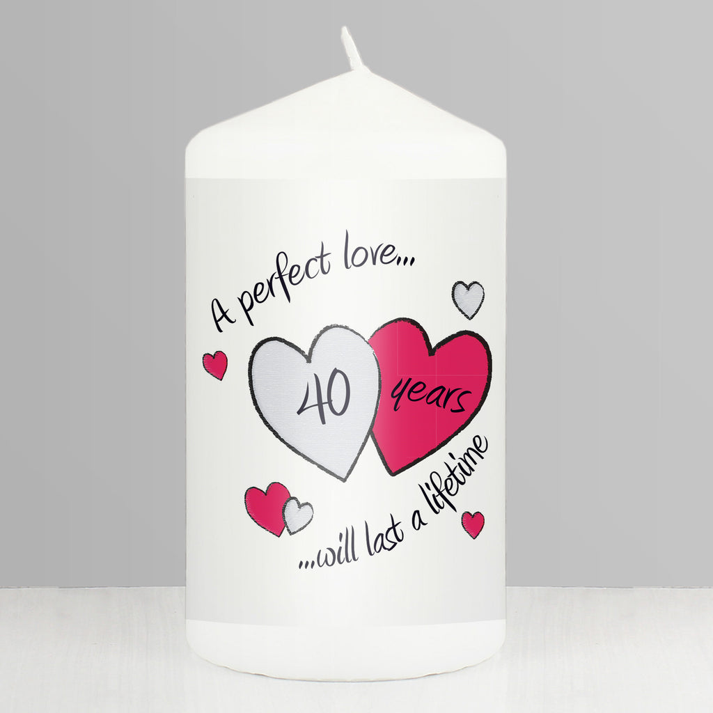 Perfect Love Ruby Pillar Candle | Candles & Reed Diffusers | Anniversary Gift