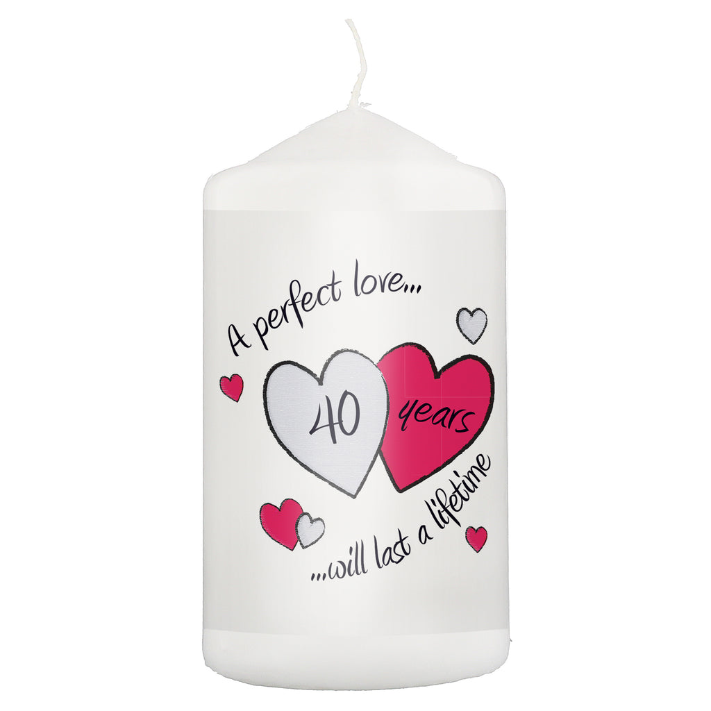 Perfect Love Ruby Pillar Candle | Candles & Reed Diffusers | Anniversary Gift