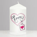 Mummy Heart Stitch Pillar Candle | Candles & Reed Diffusers | Mother's Day Gift