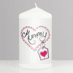 Mummy Heart Stitch Pillar Candle | Candles & Reed Diffusers | Mother's Day Gift