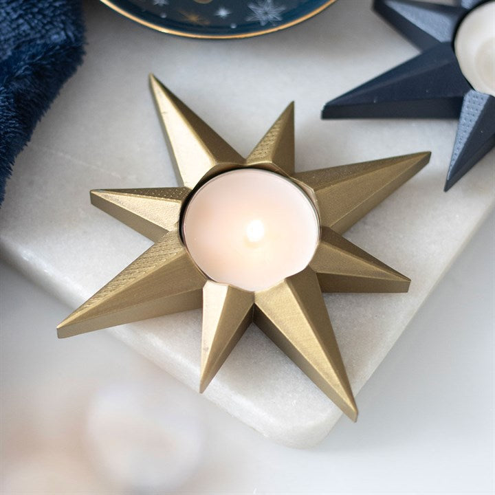Gold Star Tealight Candle Holder - Candle Holders - Inspired Creative Gifts
