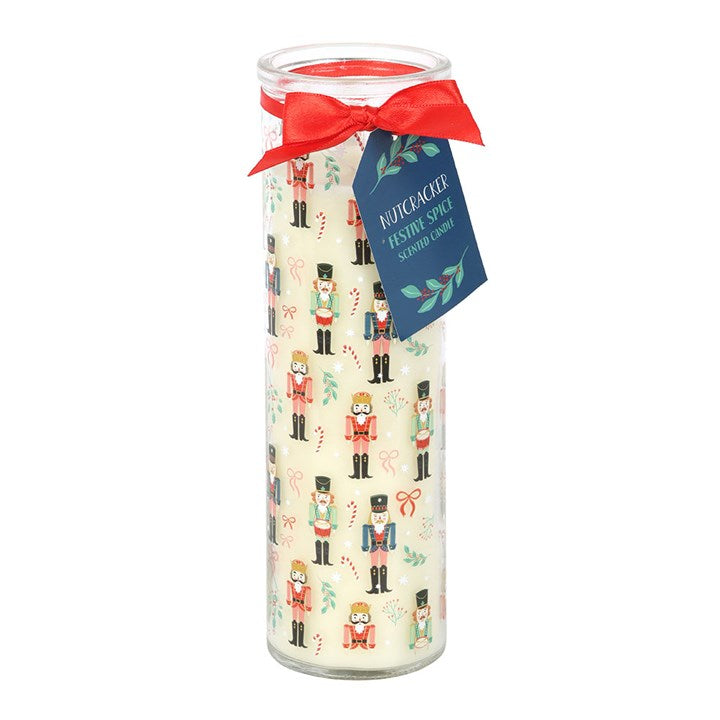 Nutcracker Print Festive Spice Tube Candle - Candles - Inspired Creative Gifts