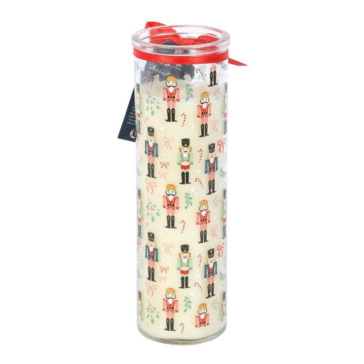 Nutcracker Print Festive Spice Tube Candle - Candles - Inspired Creative Gifts