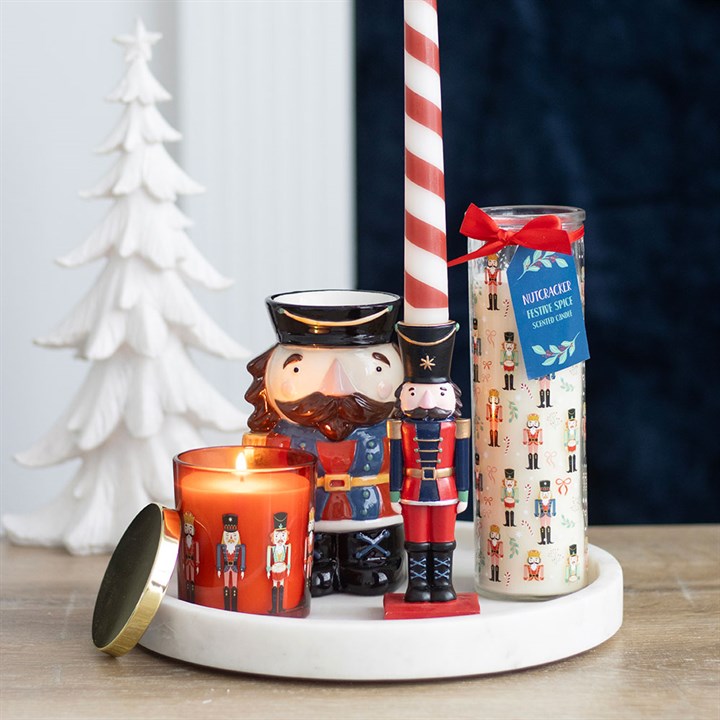 Nutcracker Print Festive Spice Tube Candle - Candles - Inspired Creative Gifts