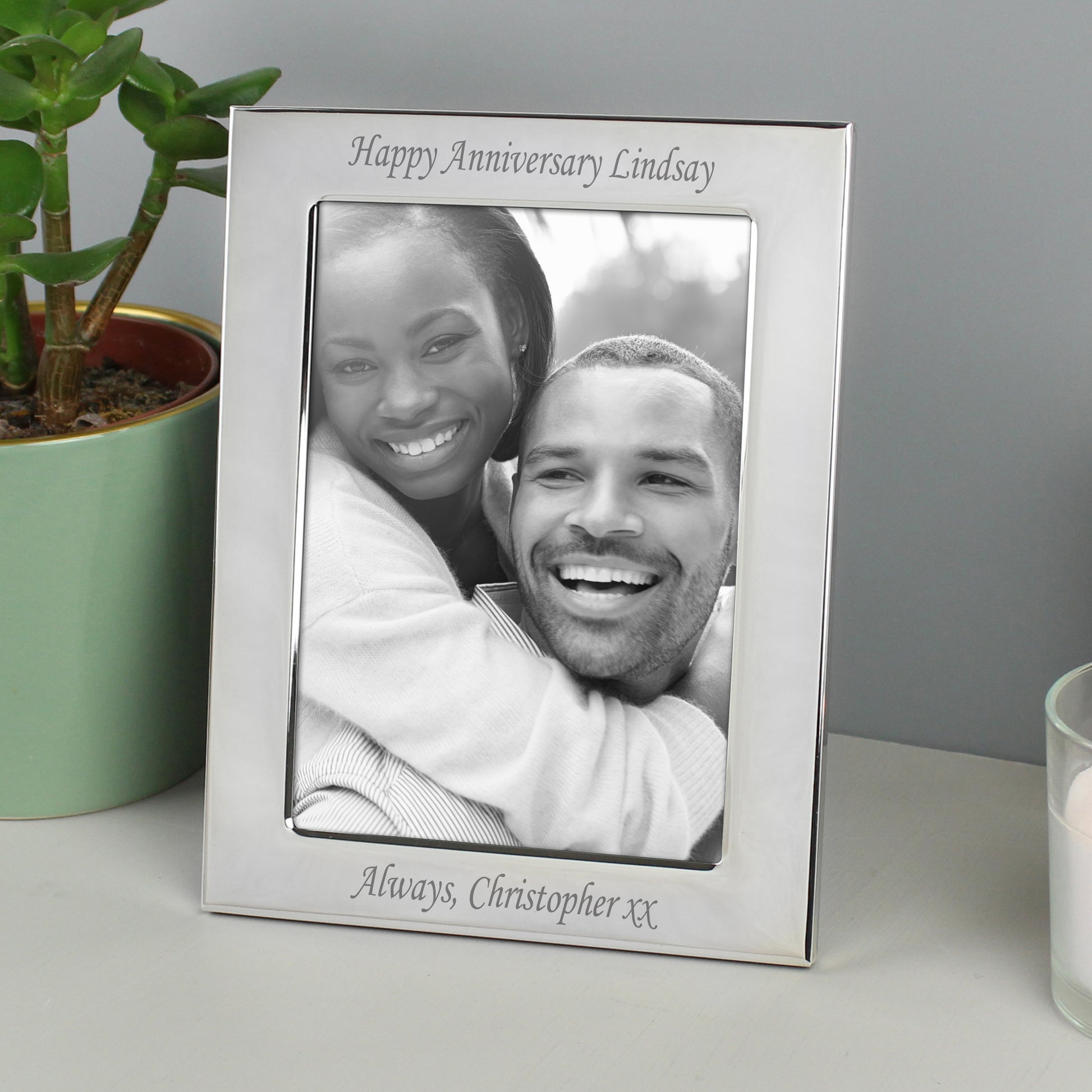 Personalised Silver Plated 6x4 Photo Frame - Inspired Creative Gifts