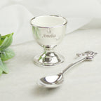 Personalised Silver Egg Cup & Spoon | Mealtime Essentials