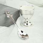 Personalised Silver Egg Cup & Spoon | Mealtime Essentials