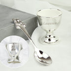 Personalised Silver Egg Cup & Spoon | Mealtime Essentials