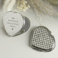Personalised Diamante Heart Compact Mirror | Gift for Her