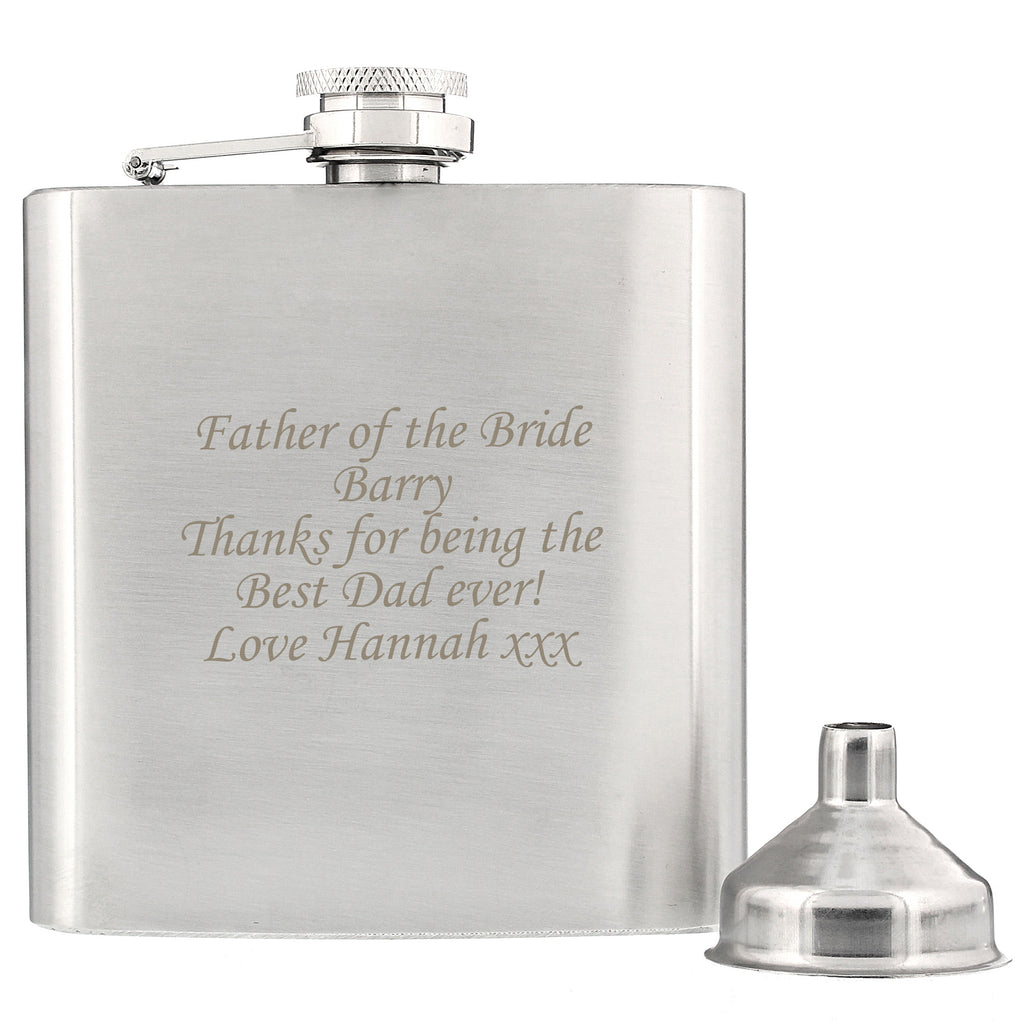 Personalised Boxed Stainless Steel Hip Flask - Hip Flask - Inspired Creative Gifts