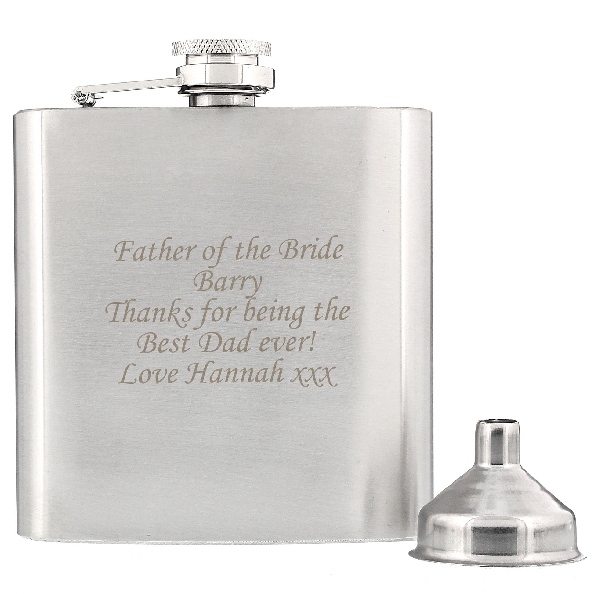 Personalised Boxed Stainless Steel Hip Flask - Hip Flask - Inspired Creative Gifts