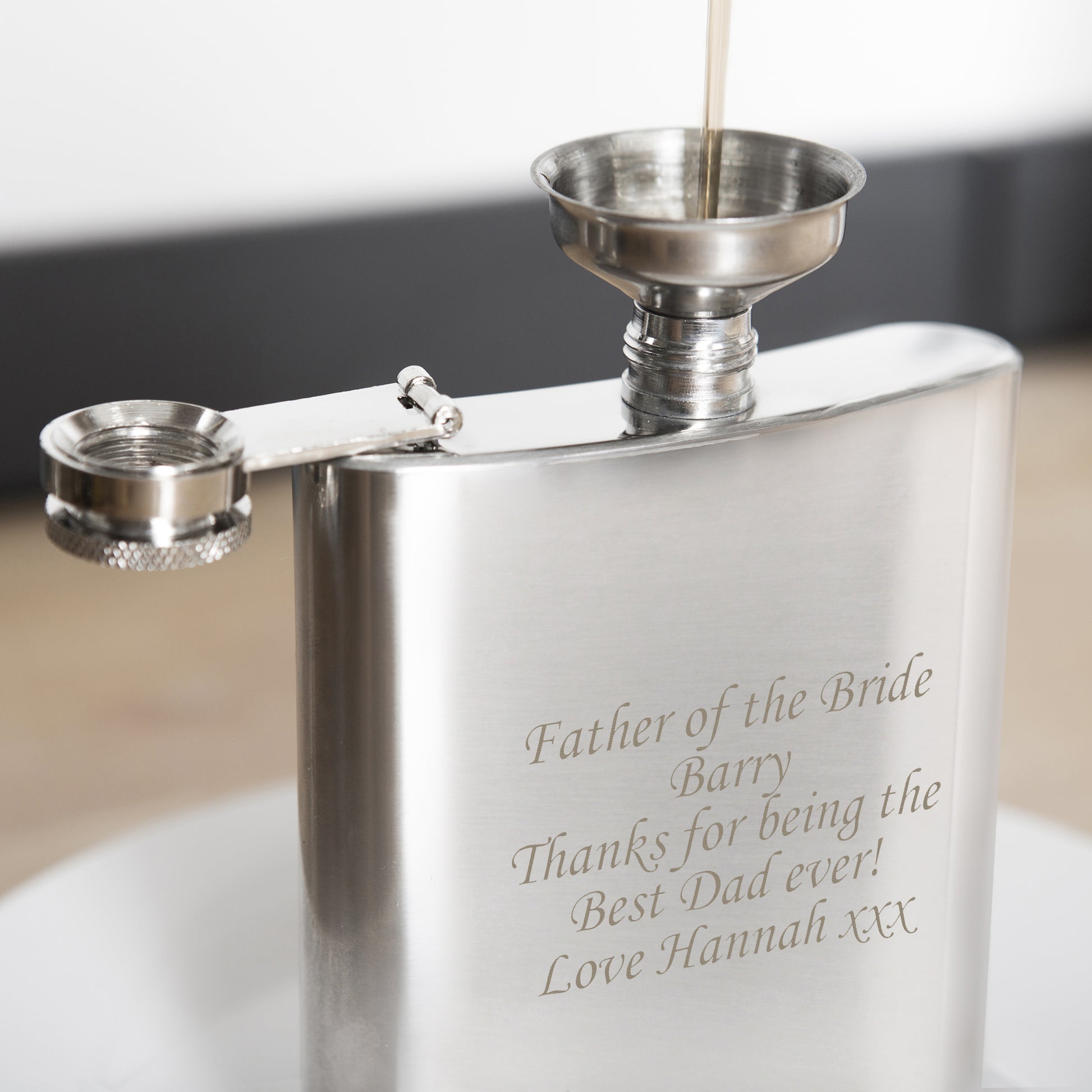 Personalised Boxed Stainless Steel Hip Flask - Hip Flask - Inspired Creative Gifts