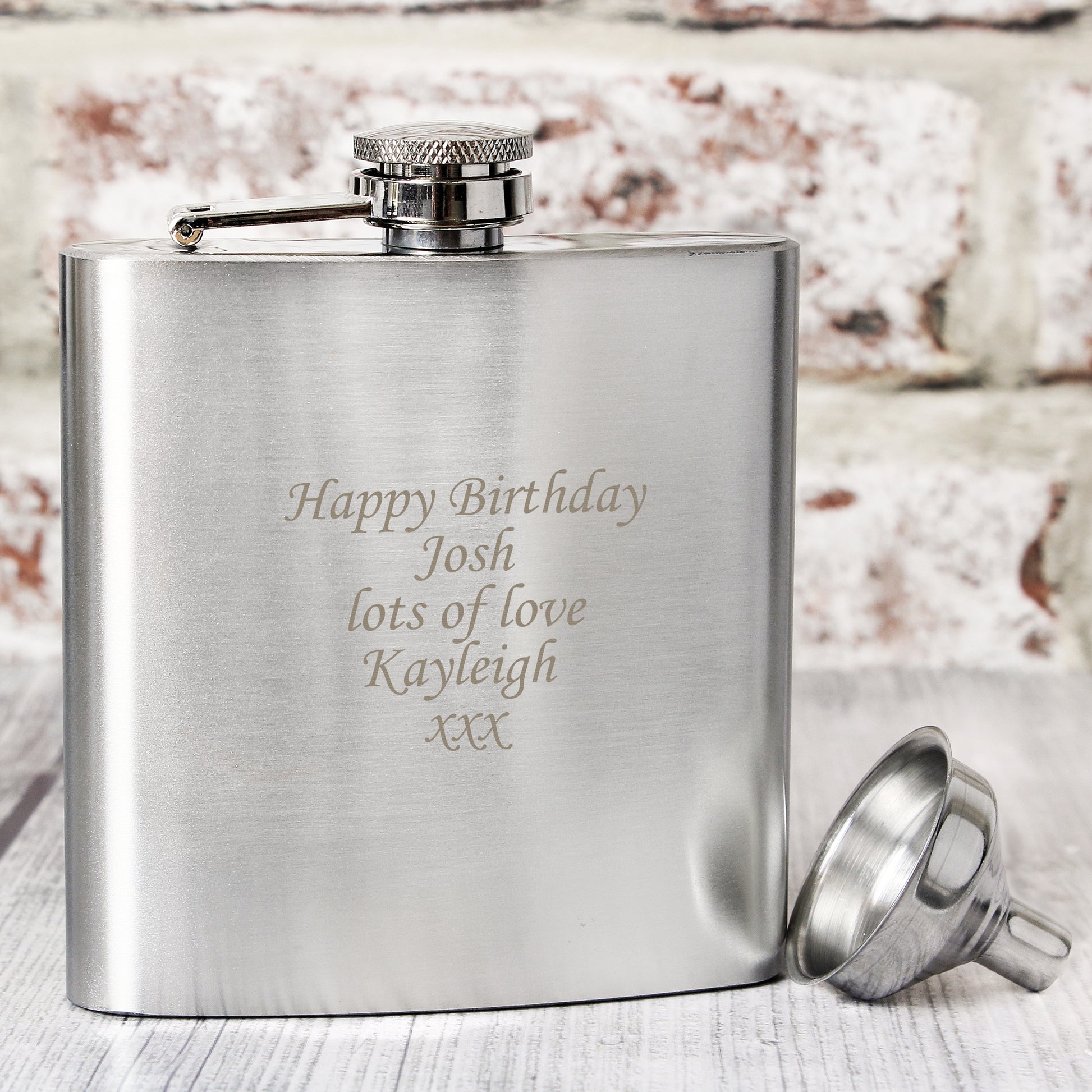 Personalised Boxed Stainless Steel Hip Flask - Hip Flask - Inspired Creative Gifts
