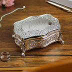 Personalised Small Silver Plated Jewellery Box for Wedding