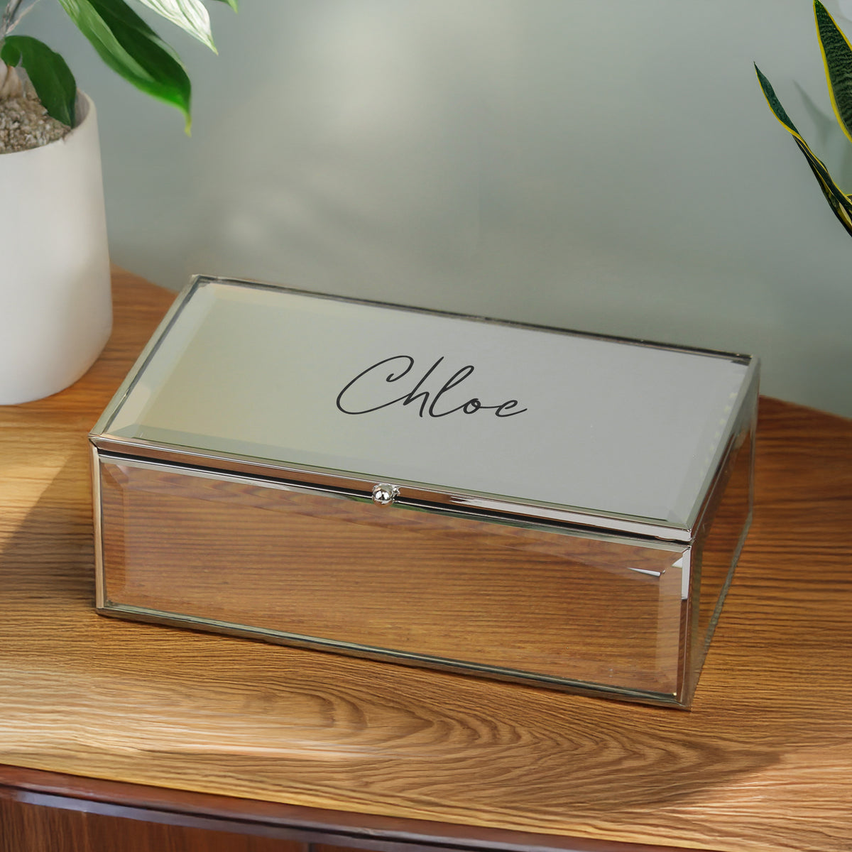 Personalised Mirrored Jewellery Box | Wedding Gift