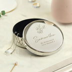 Personalised Floral Round Trinket Box | Trinket, Jewellery & Keepsake Boxes | Wedding Gift