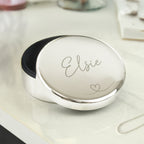 Personalised Heart Round Trinket Box | Trinket, Jewellery & Keepsake Boxes | Wedding Gift