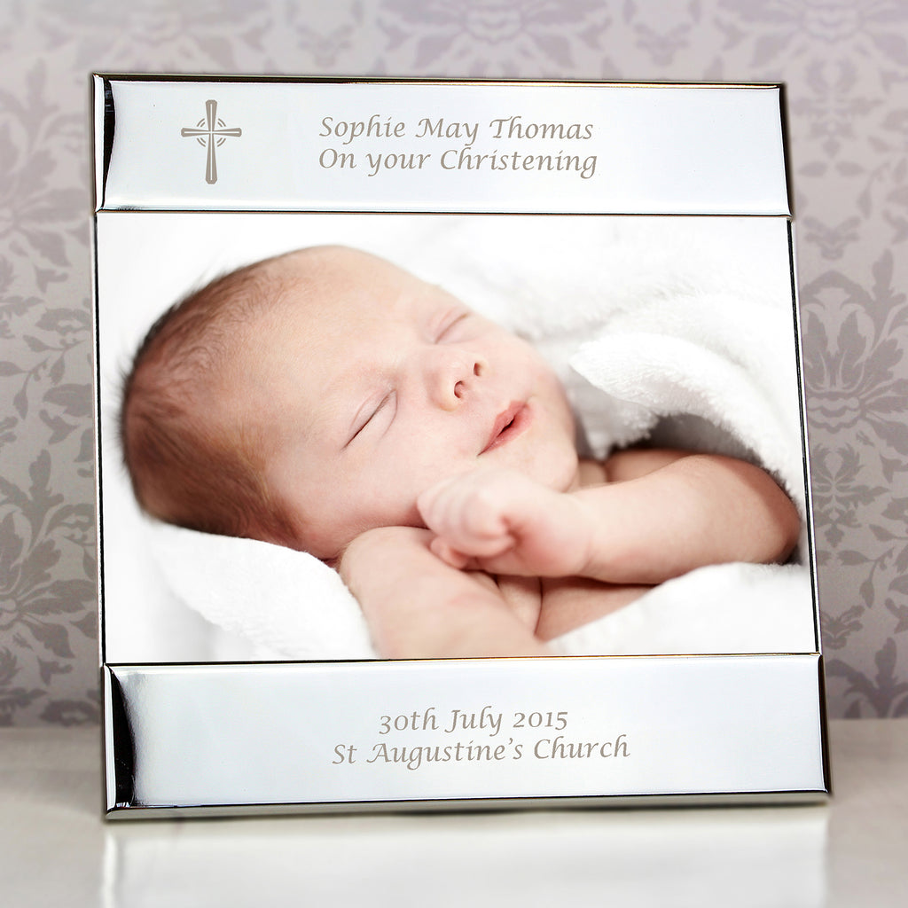 Personalised Silver Cross 6x4 Photo Frame | Photo Frames, Albums and Guestbooks