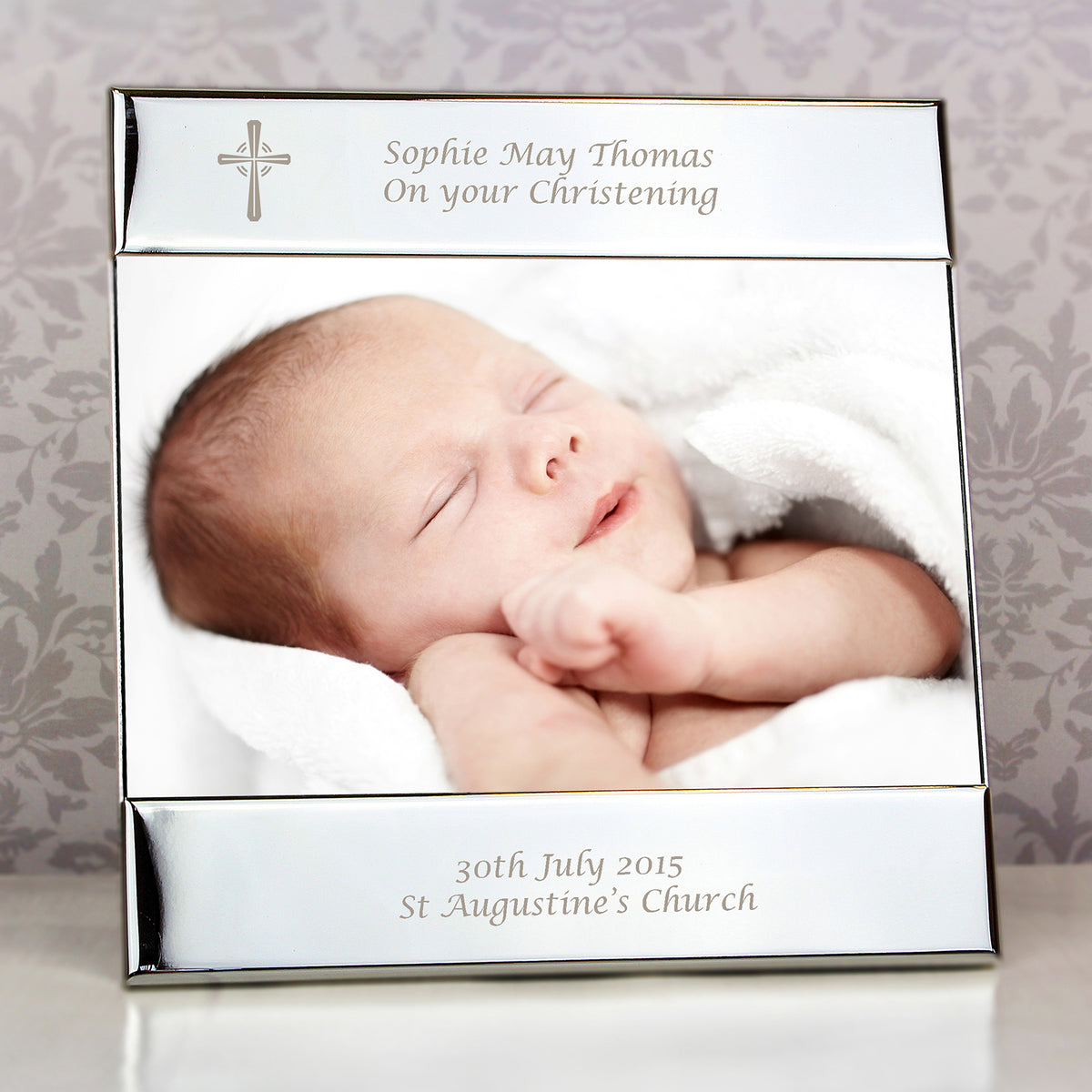 Personalised Silver Cross 6x4 Photo Frame | Photo Frames, Albums and Guestbooks