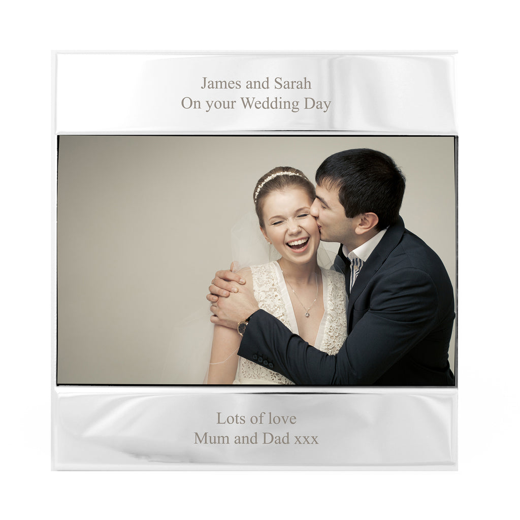 Personalised Silver 6x4 Photo Frame - Inspired Creative Gifts