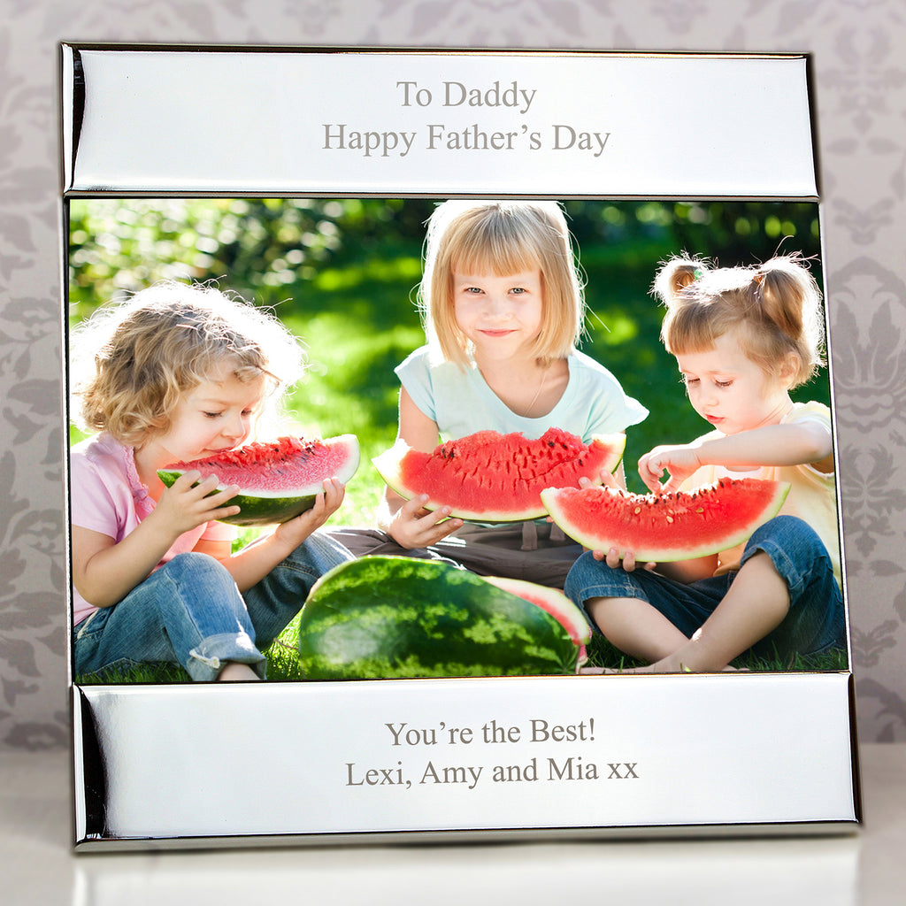 Personalised Silver 6x4 Photo Frame - Inspired Creative Gifts