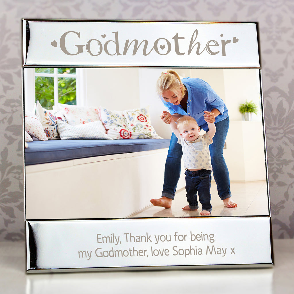 Personalised Silver Godmother 6x4 Photo Frame | Mother's Day Gift