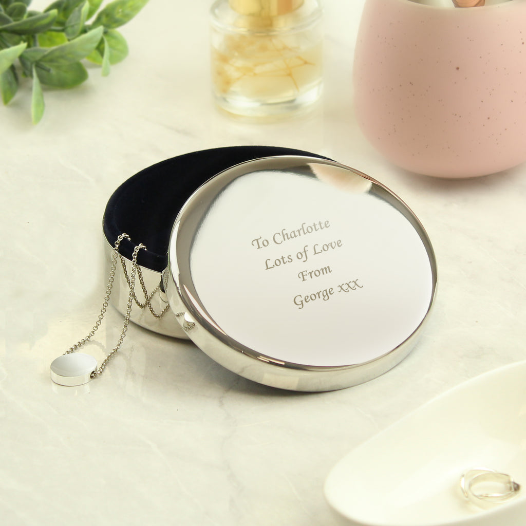 Personalised Round Trinket Box | Gift for Her