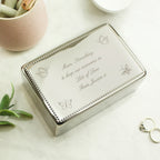 Personalised Butterfly Rectangular Jewellery Box for Mother's Day