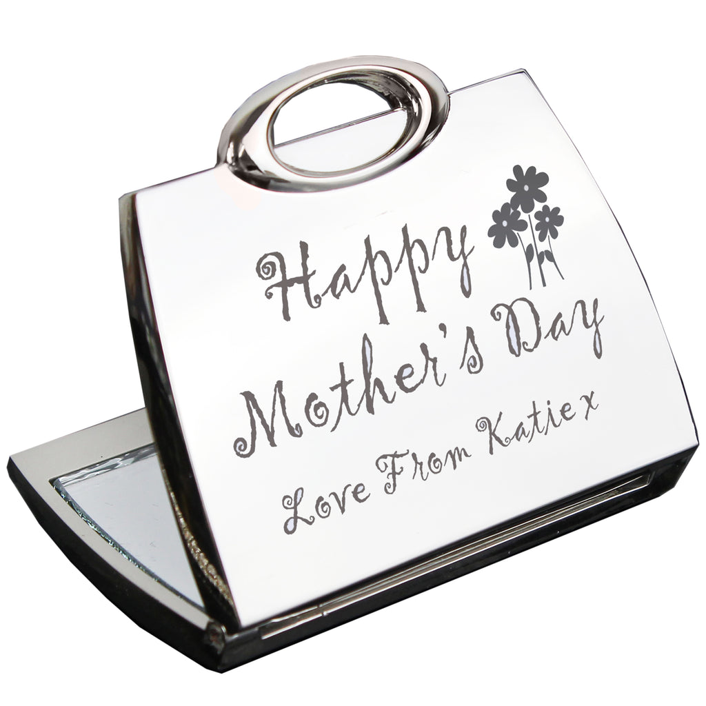 Personalised Happy Mothers Day Compact Mirror | Mother's Day Gift