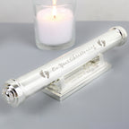 Personalised Christening Silver Plated Certificate Holder for New Baby
